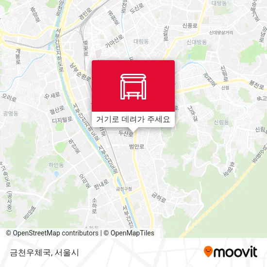 금천우체국 지도