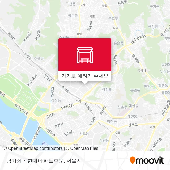 남가좌동현대아파트후문 지도