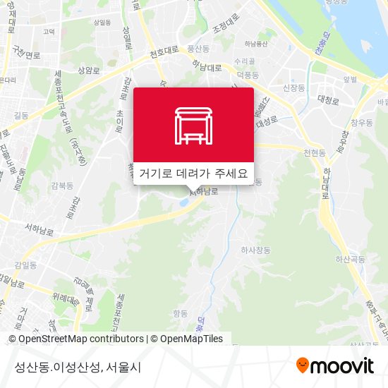 성산동.이성산성 지도