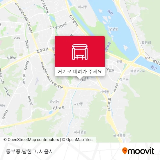 동부중.남한고 지도