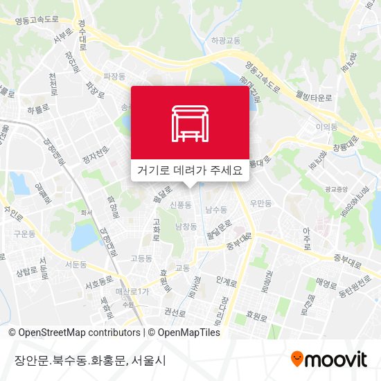 장안문.북수동.화홍문 지도