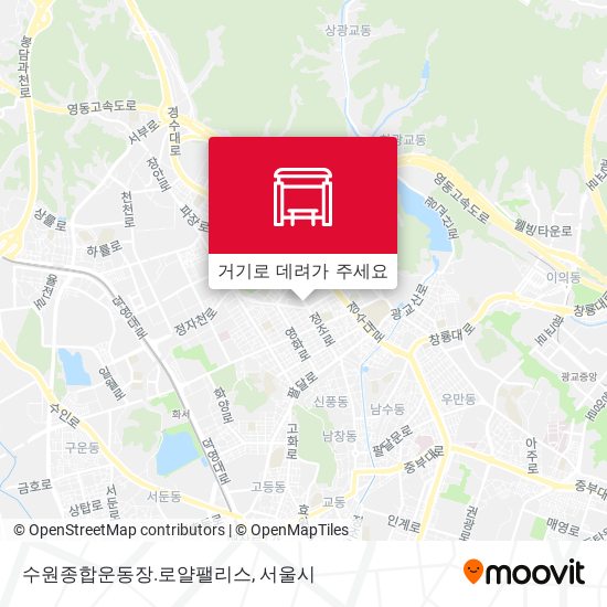 수원종합운동장.로얄팰리스 지도