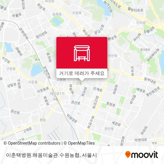 이춘택병원.해움미술관.수원농협 지도