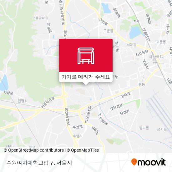 수원여자대학교입구 지도