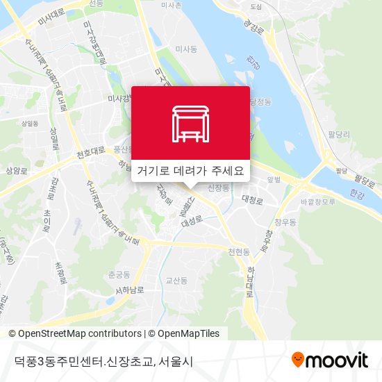 덕풍3동주민센터.신장초교 지도