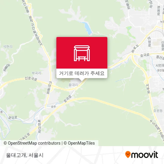 울대고개 지도