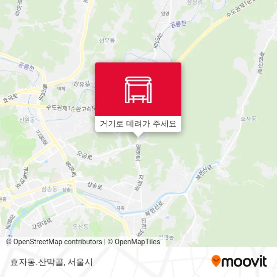 효자동.산막골 지도