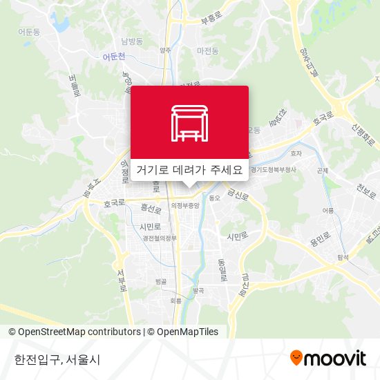 한전입구 지도