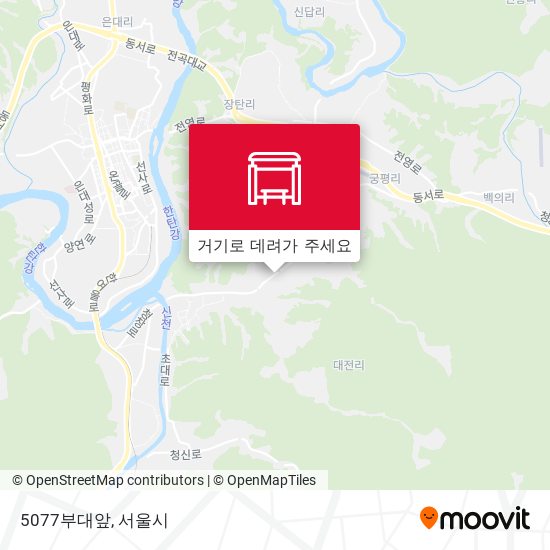 5077부대앞 지도