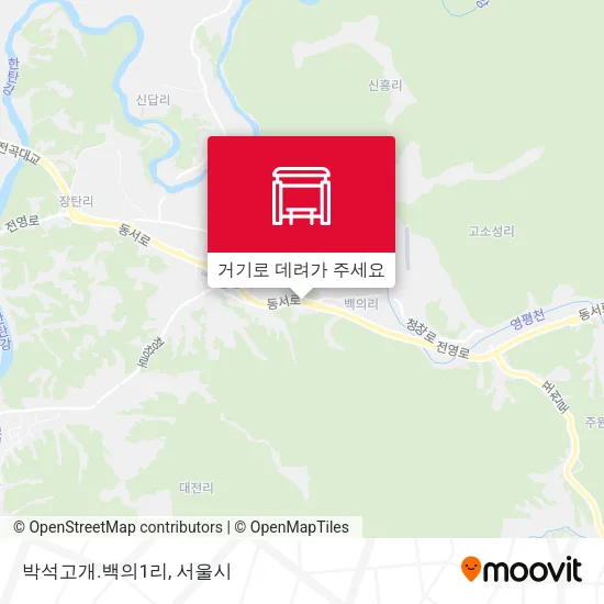 박석고개.백의1리 지도