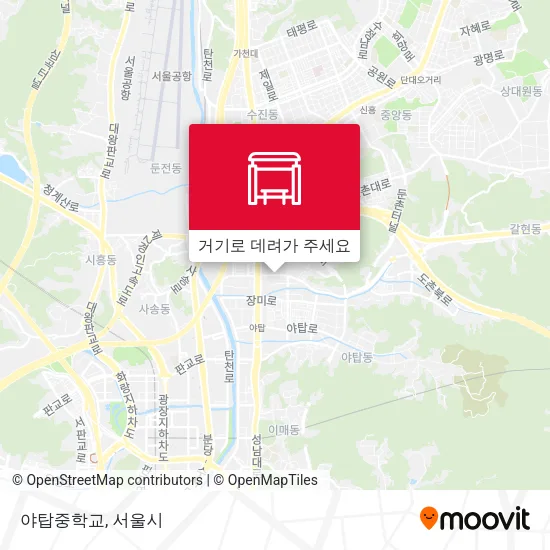 야탑중학교 지도
