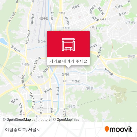야탑중학교 지도