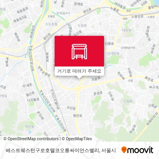 베스트웨스턴구로호텔코오롱싸이언스밸리 지도