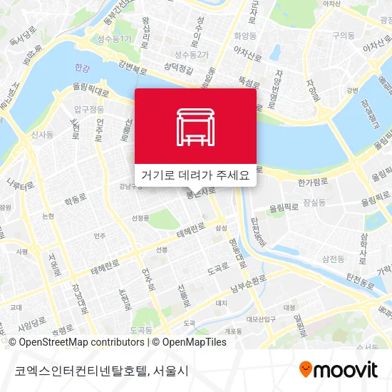 코엑스인터컨티넨탈호텔 지도