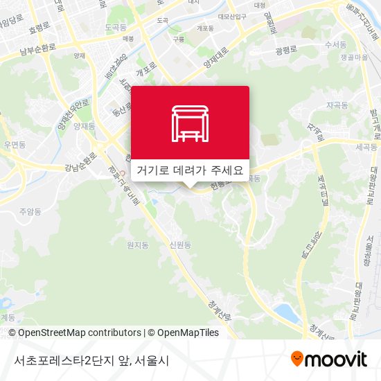 서초포레스타2단지 앞 지도
