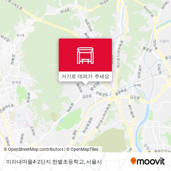 미리내마을4-2단지.한별초등학교 지도