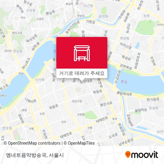 엠네트음악방송국 지도