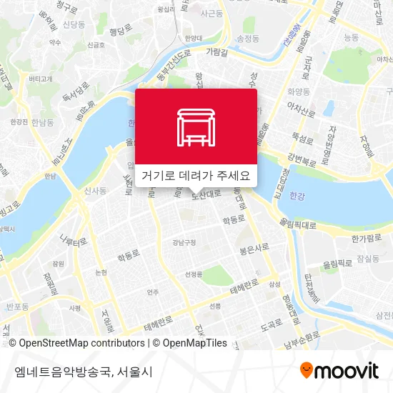 엠네트음악방송국 지도