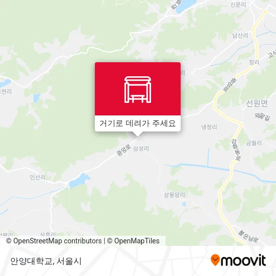 안양대학교 지도