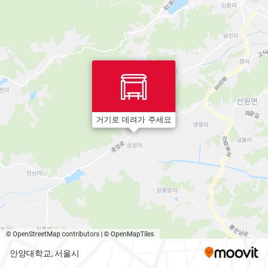 안양대학교 지도