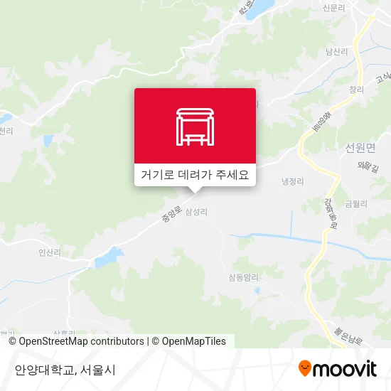 안양대학교 지도