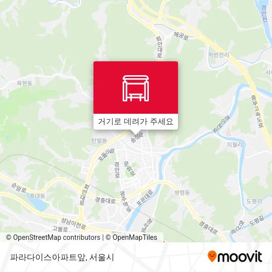 파라다이스아파트앞 지도