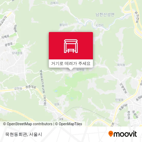 목현동회관 지도