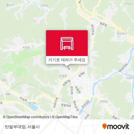탄벌부대앞 지도