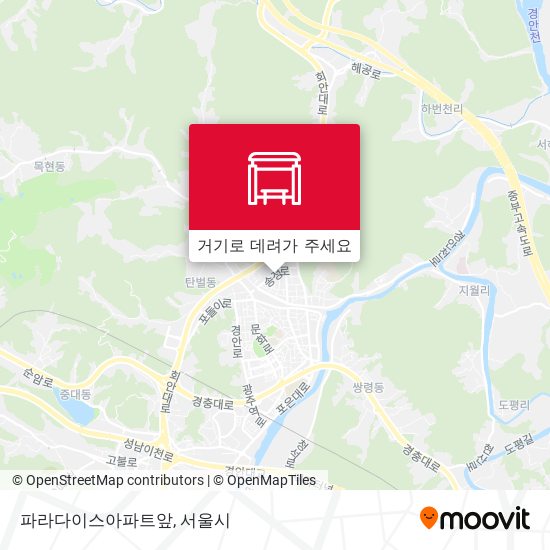 파라다이스아파트앞 지도