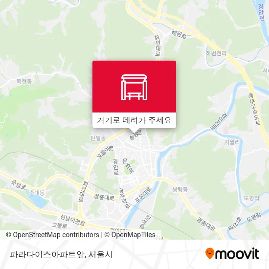 파라다이스아파트앞 지도