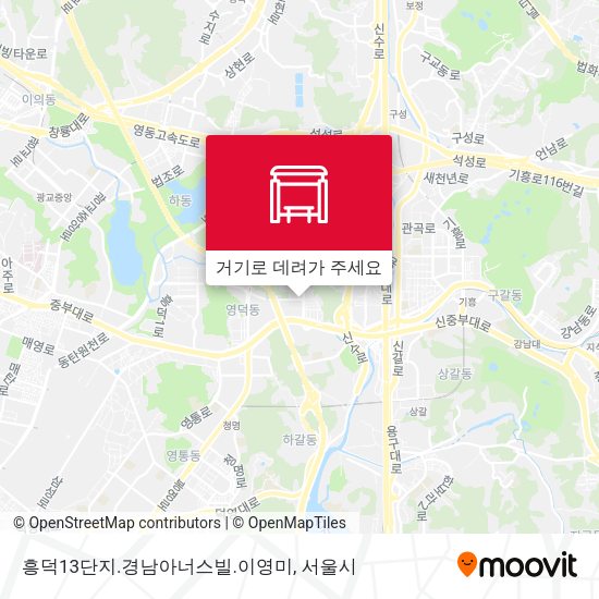 흥덕13단지.경남아너스빌.이영미 지도