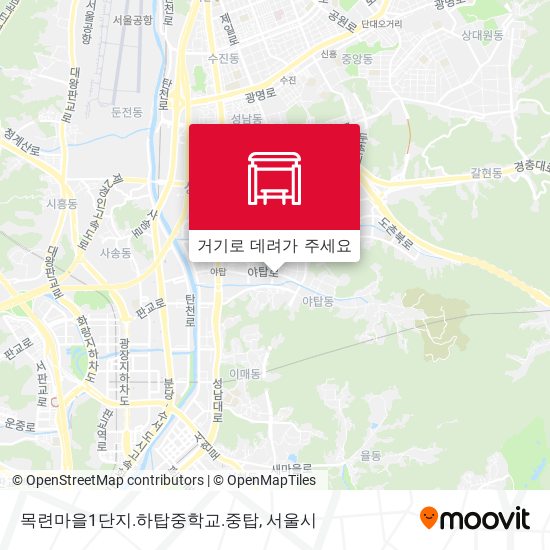 목련마을1단지.하탑중학교.중탑 지도