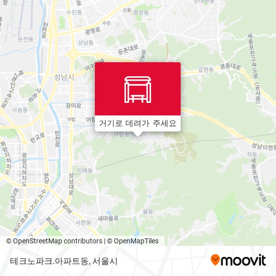 테크노파크.아파트동 지도