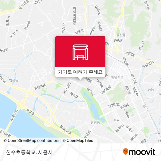 한수초등학교 지도