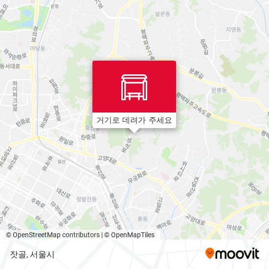 잣골 지도