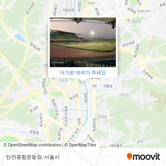 탄천종합운동장 지도