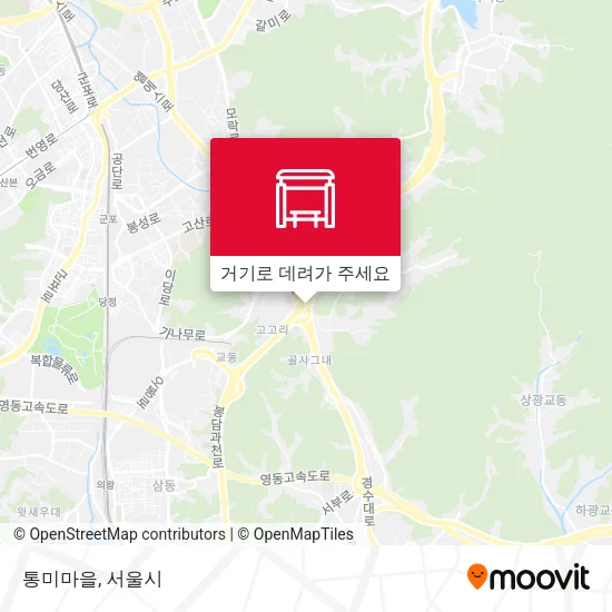 통미마을 지도