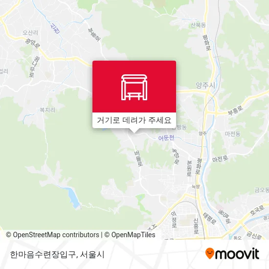 한마음수련장입구 지도
