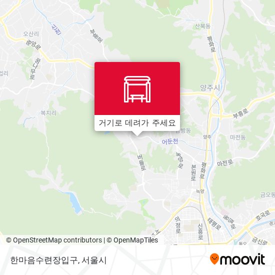 한마음수련장입구 지도