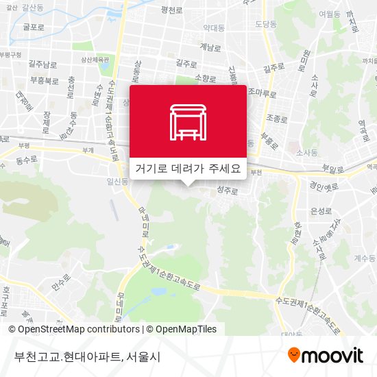 부천고교.현대아파트 지도
