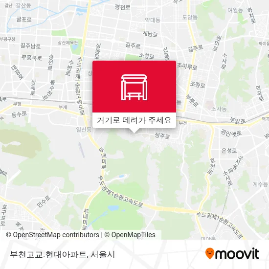 부천고교.현대아파트 지도