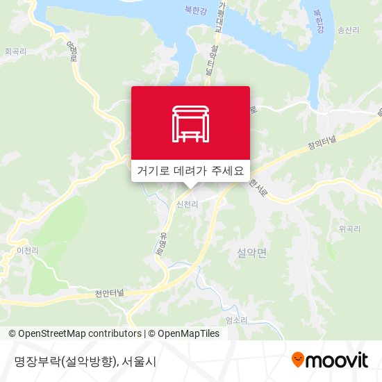 명장부락(설악방향) 지도