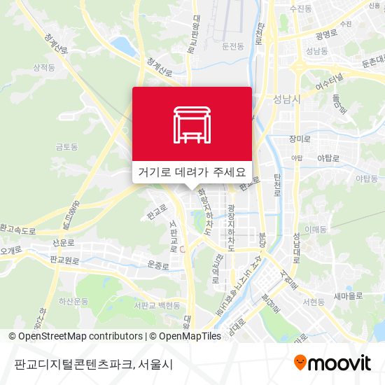 판교디지털콘텐츠파크 지도