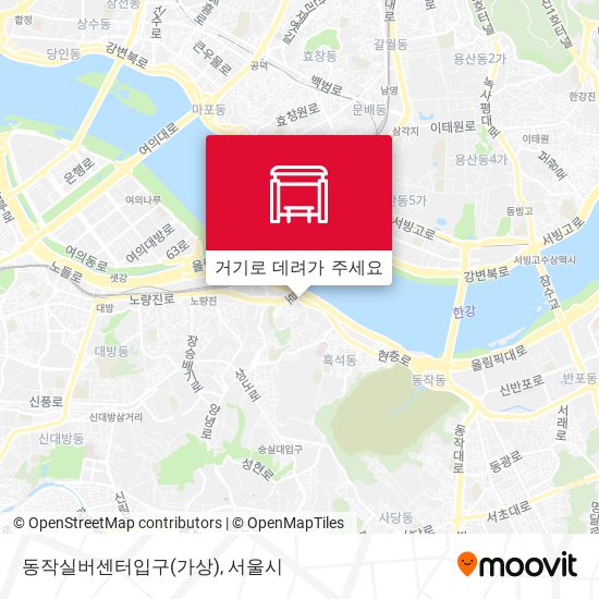 동작실버센터입구(가상) 지도