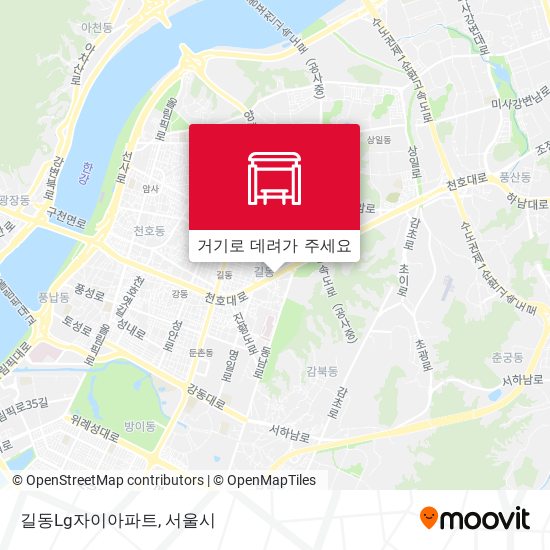 길동Lg자이아파트 지도