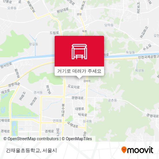 간재울초등학교 지도