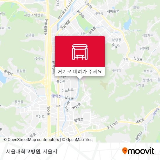 서울대학교병원 지도