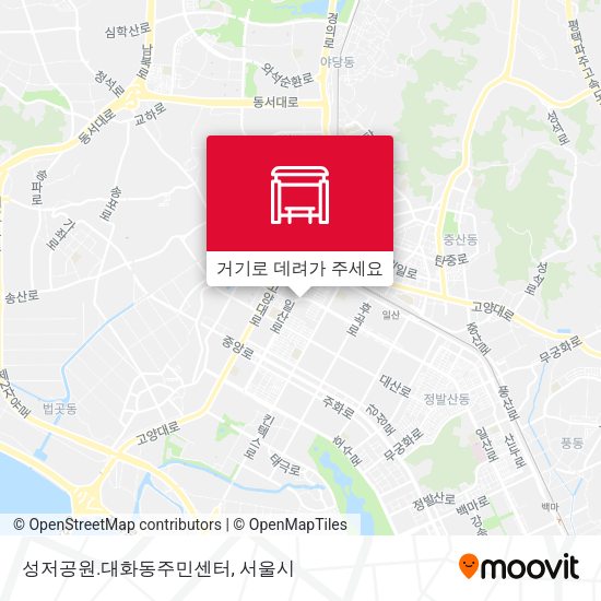 성저공원.대화동주민센터 지도