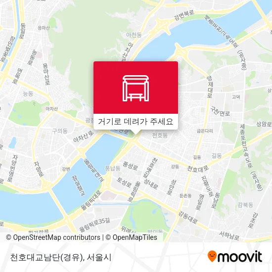 천호대교남단(경유) 지도