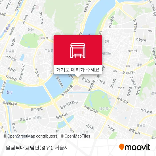 올림픽대교남단(경유) 지도